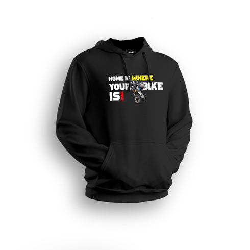HomeIs Where The BikeIs Hoodies